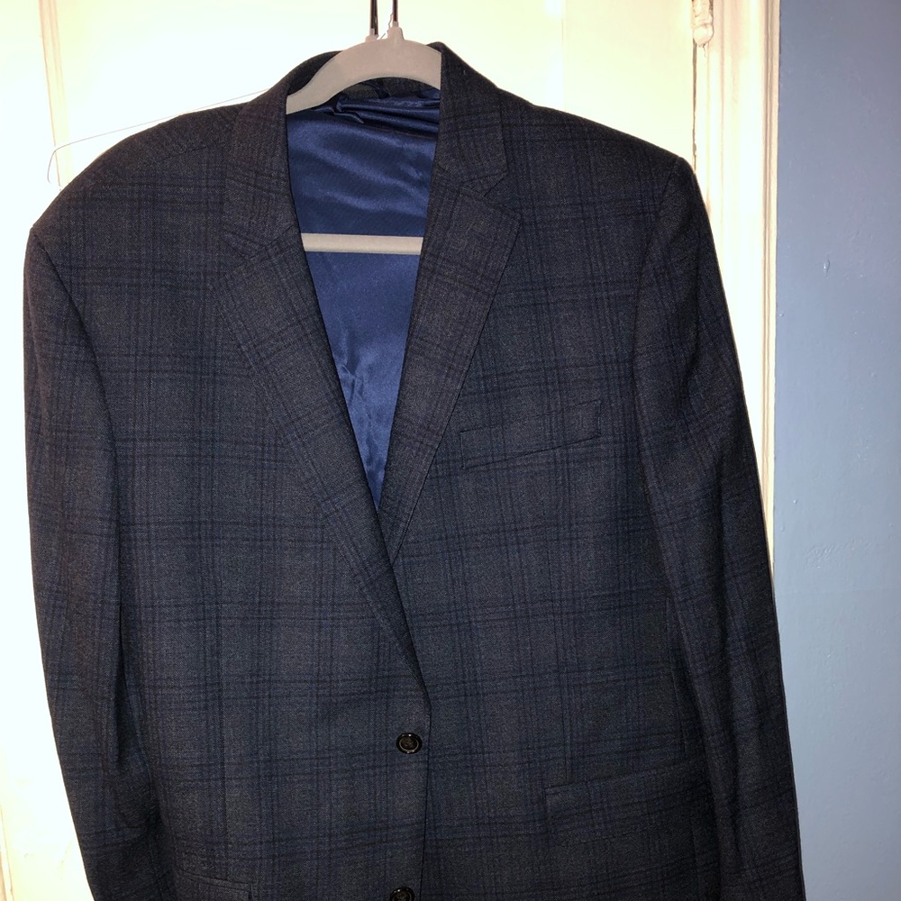 Ralph Lauren Mens Blazer - Blue Plaid - Size 44R